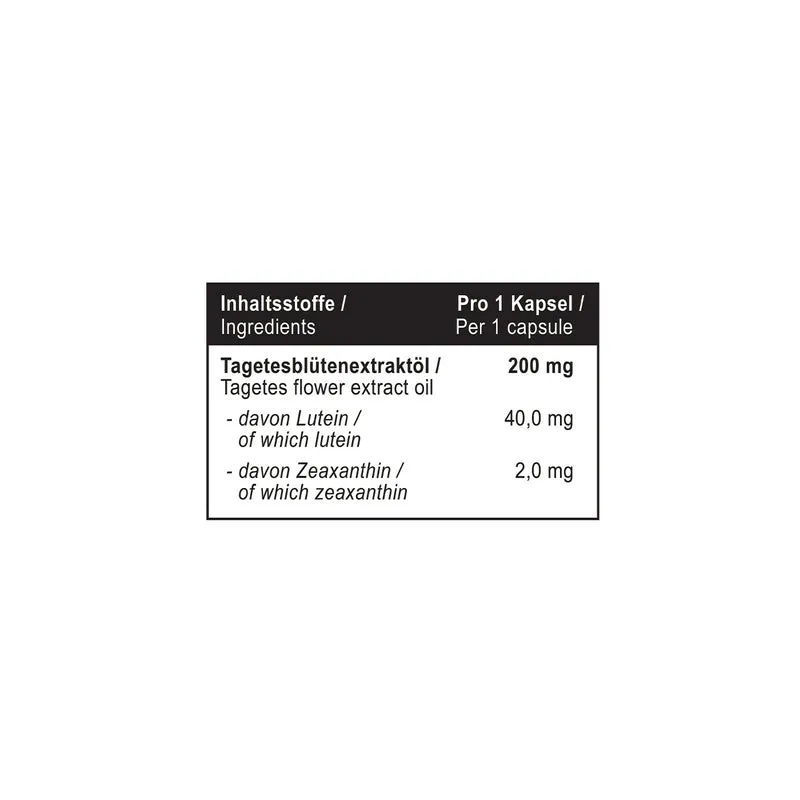 Lutein 40 mg + Zeaxanthin 120 Softgels