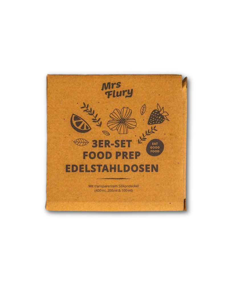 3er Set Food Prep Edelstahldosen