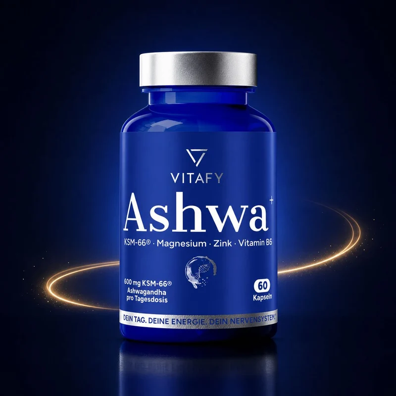 Ashwa+ Ashwagandha KSM-66® mit Magnesium, Zink & Vitamin B6 (60 Kapseln)
