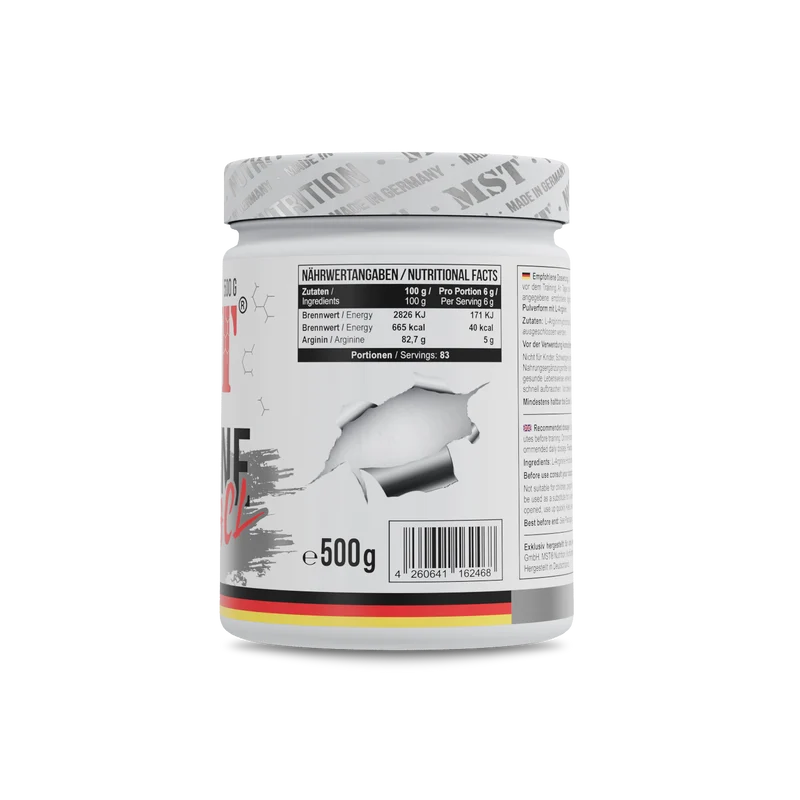 Arginine HCL 500 g Unflavored