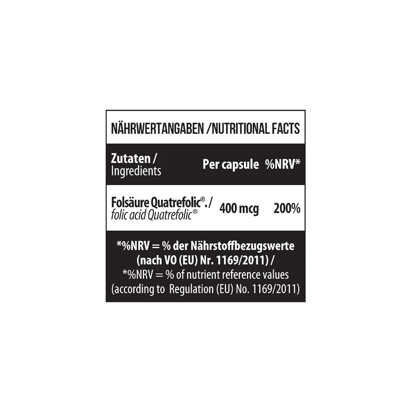 FOLATE 400 Quatrefolic® (folic acid (5-mthf)) 90 Caps