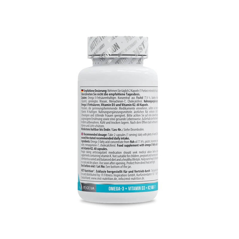Omega 3 Triglyceride D3 + K2 60 softgels