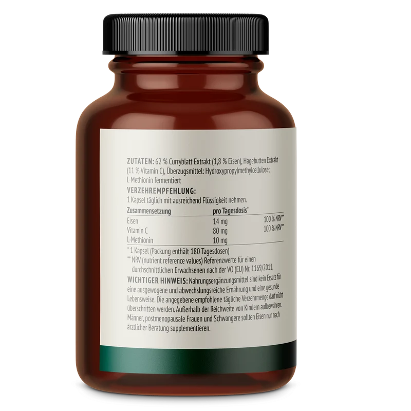 Eisen + Vitamin C (180 Kapseln)
