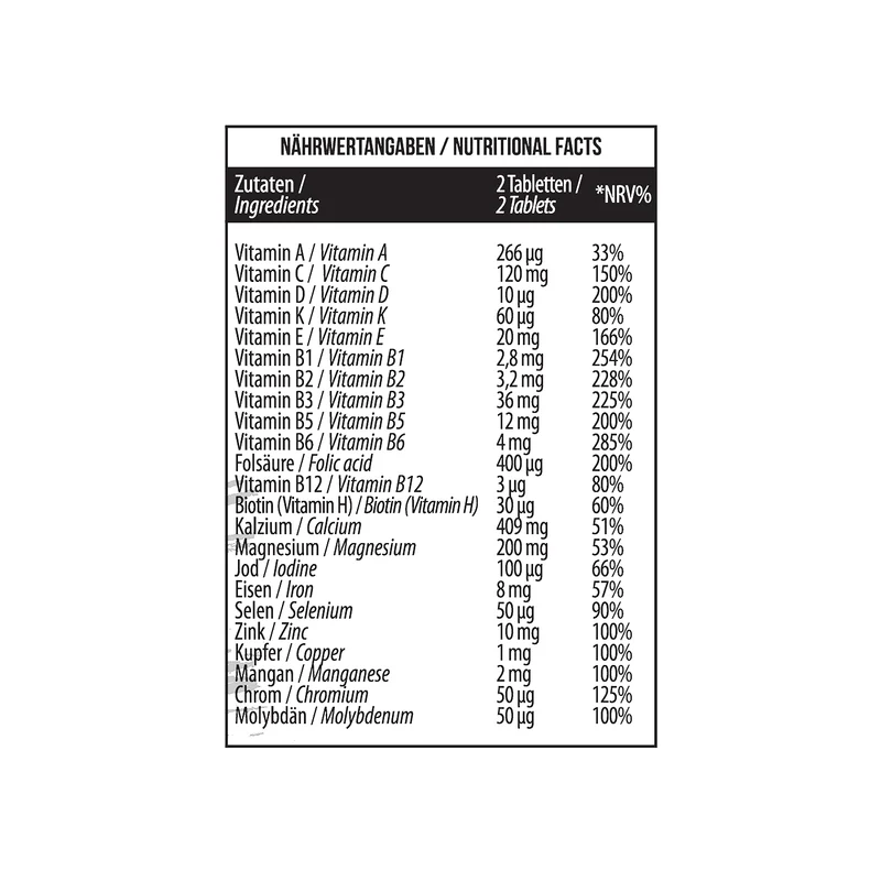 All Vitamins 120 Tablets
