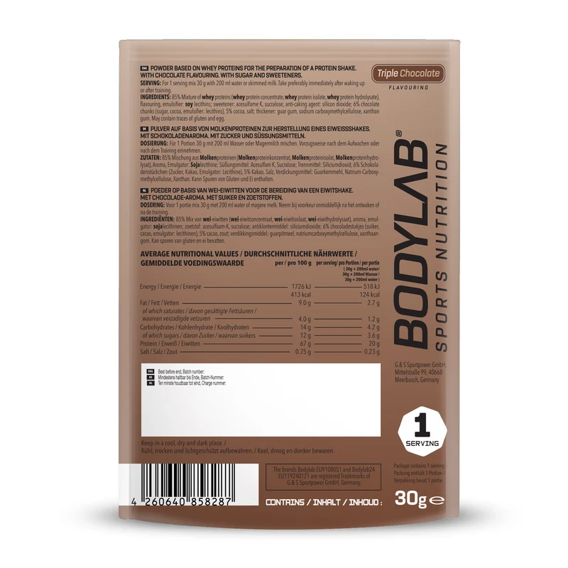 Whey Protein Probierboxen (8 Proben je 30g)