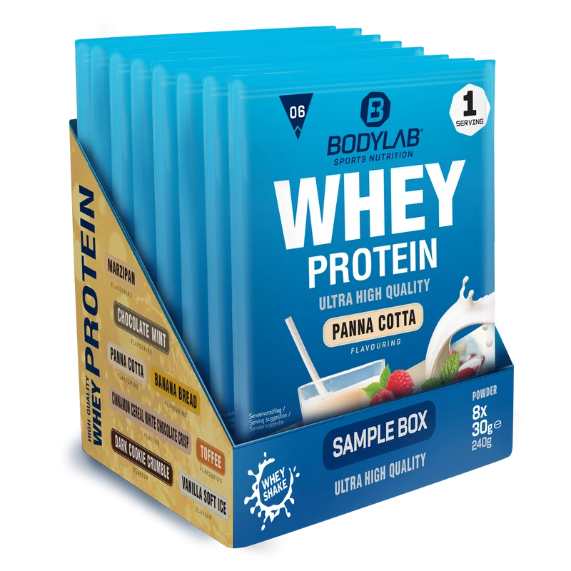 Whey Protein Probierboxen (8 Proben je 30g)