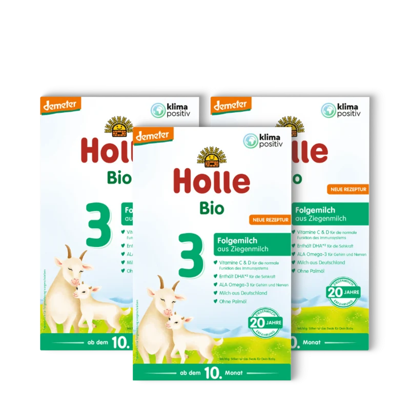 3er Pack Demeter Folgemilch 3 auf Ziegenmilchbasis ab dem 10. Monat (400g)