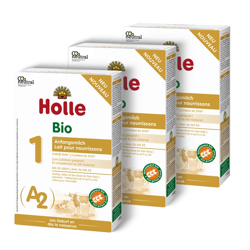 3er Pack A2 Bio-Anfangsmilch 1 von Geburt an (400g)