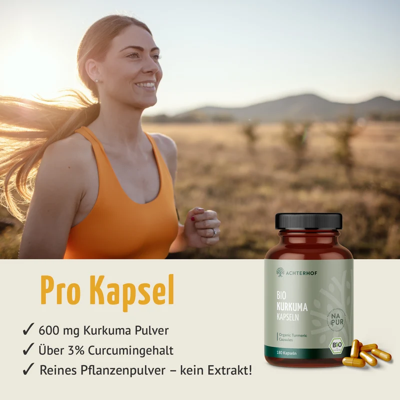Bio Kurkuma Kapseln (180 Kapseln)