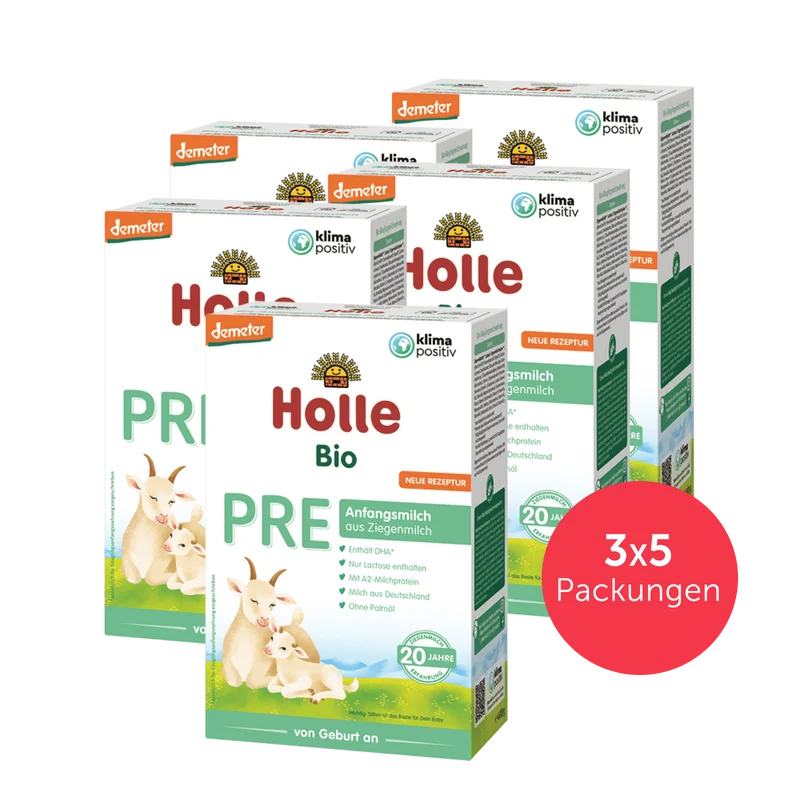 3er Pack Demeter Anfangsmilch Pre auf Ziegenmilchbasis - 5x400g - von Geburt an