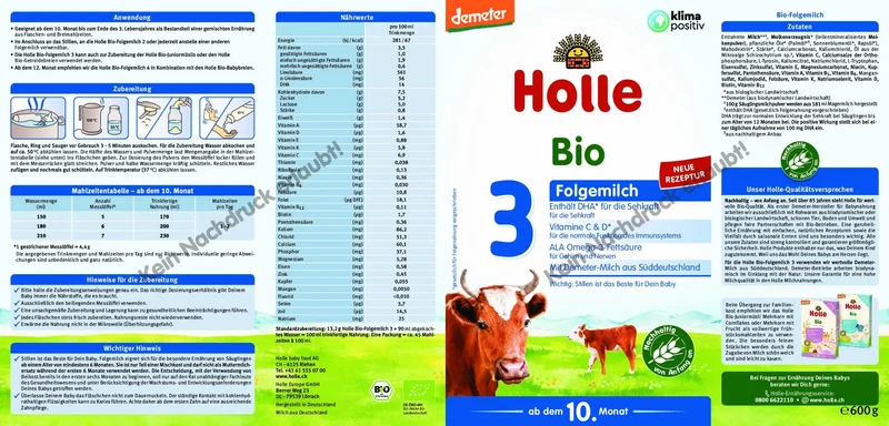 Demeter Folgemilch 3 ab dem 10. Monat (600g)