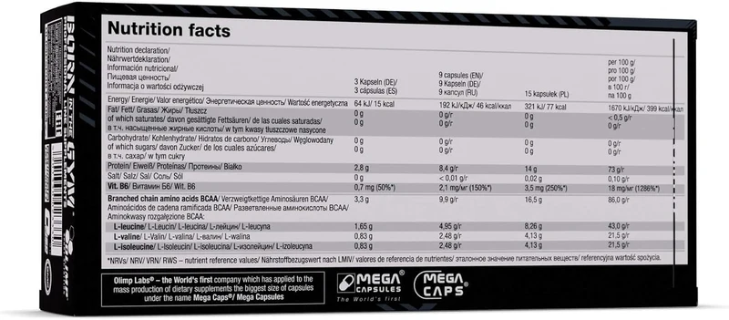 BCAA Mega Caps 1100 (120 Kapseln)