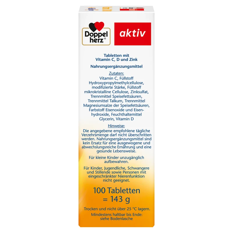 Vitamin C 1000 + D3 + Zink Depot (100 Depot-Tabletten)