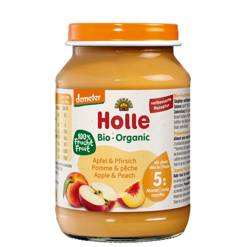 Apfel & Pfirsich - 190g - Demeter ab dem 5. Monat