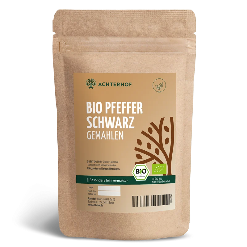 Pfeffer schwarz gemahlen Bio (500g)