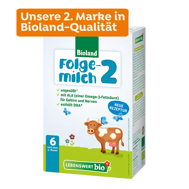 Lebenswert Bio-Folgemilch 2 nach dem 6. Monat (500g)