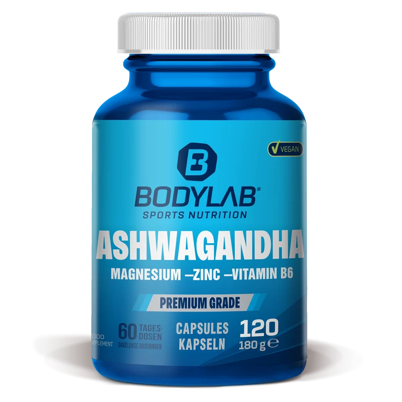 Ashwagandha + Magnesium - Zinc - Vitamin B6 (120 Kapseln)