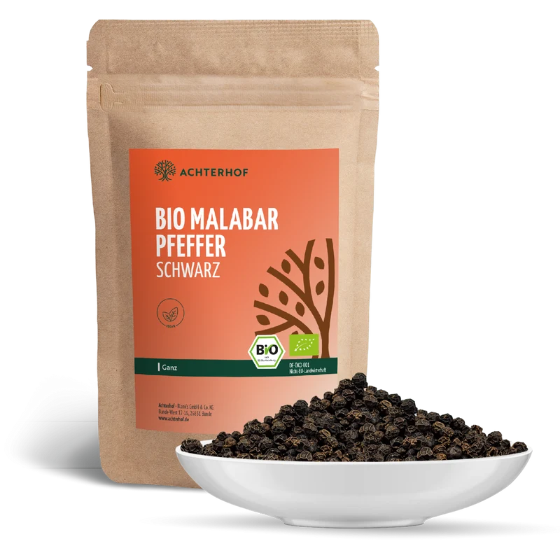 Malabar Pfeffer schwarz ganz Bio (250g)