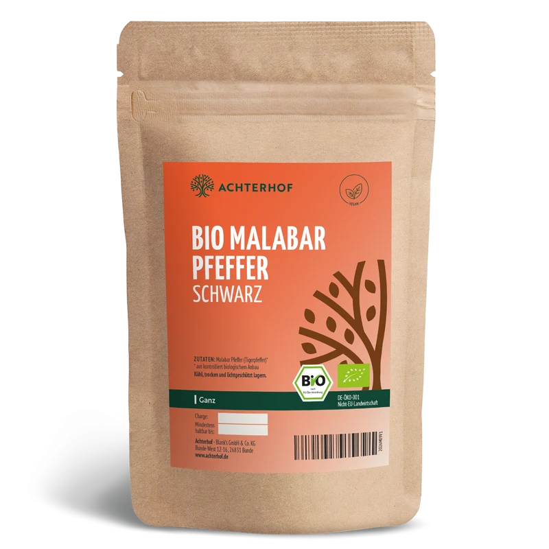 Malabar Pfeffer schwarz ganz Bio (500g)