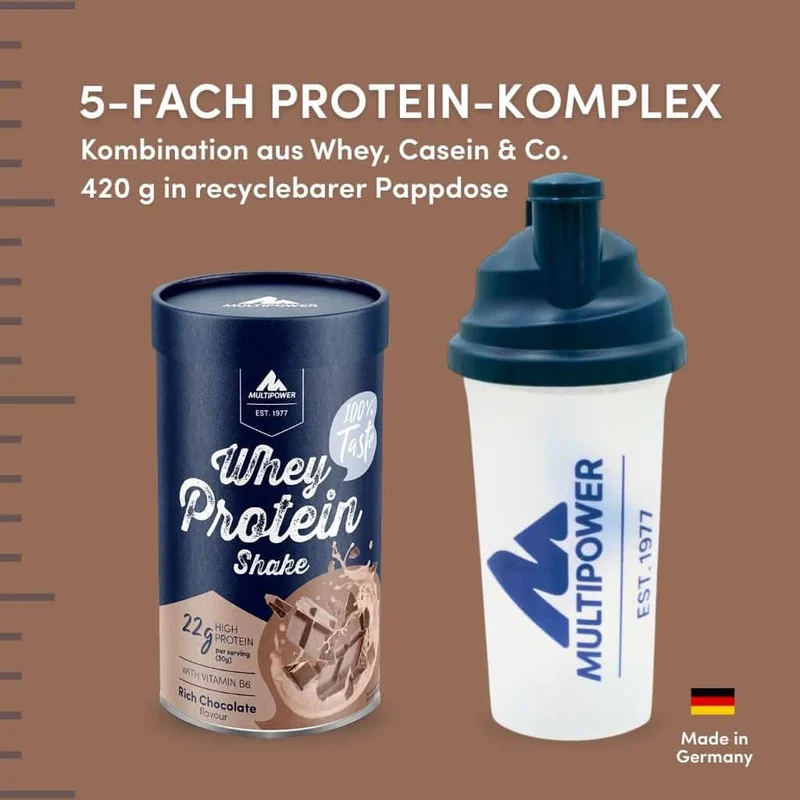 14 Portionen (á 30g) Whey Schoko Proteinpulver (Artikel mit verkürzter Haltbarkeit)