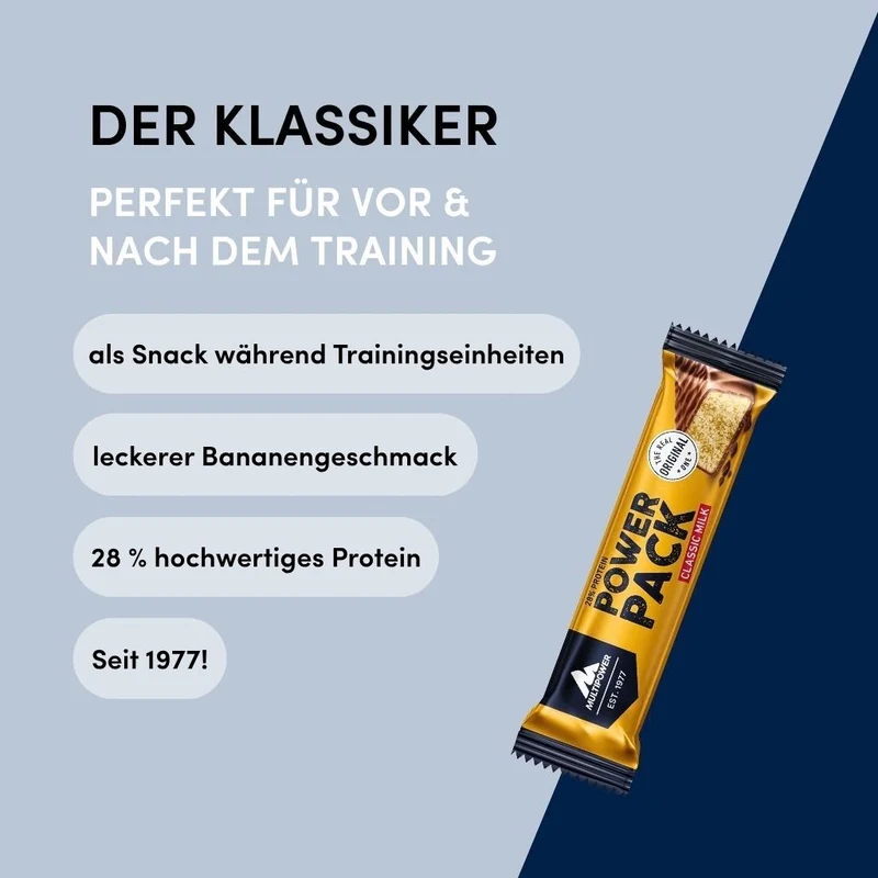 Karton Power Pack CLASSIC MILK Proteinriegel (24x35g)