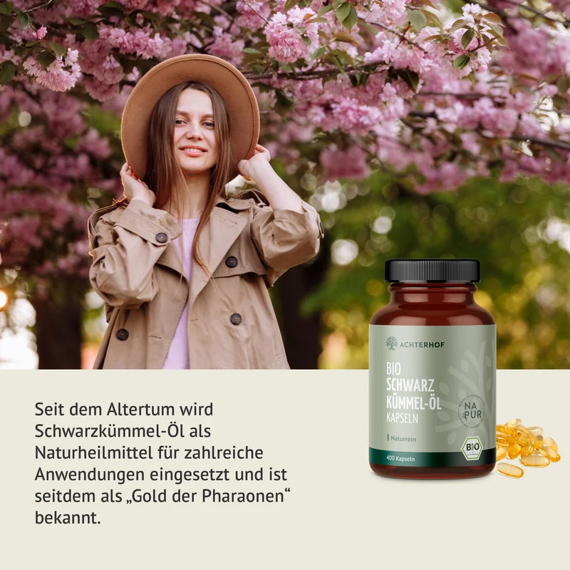 Bio Schwarzkümmel-Öl Kapseln (400 Kapseln)