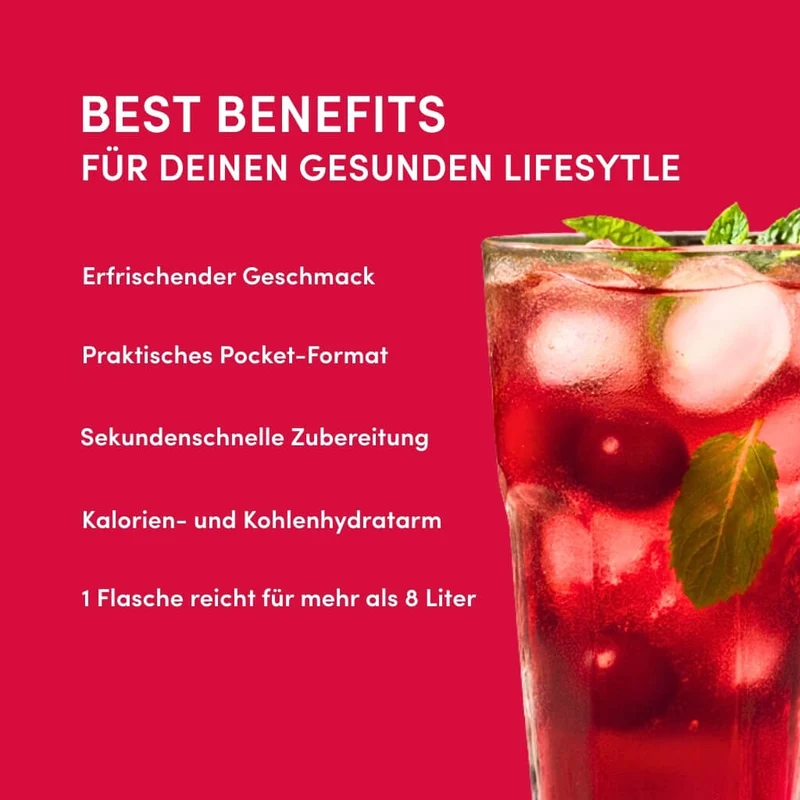 Syrup Boost Kirsche 10er Set | Getränkesirup ohne Zucker