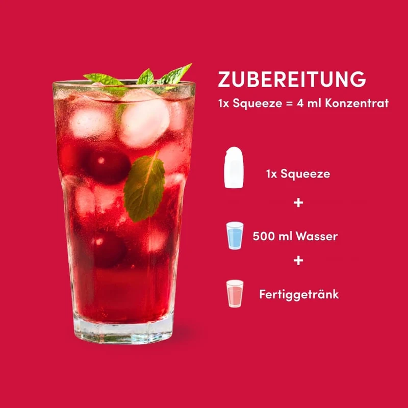 Syrup Boost Kirsche 10er Set | Getränkesirup ohne Zucker