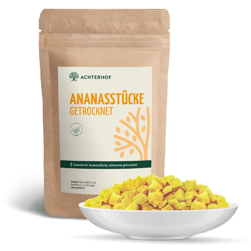 Ananasstücke getrocknet & gezuckert (500g)