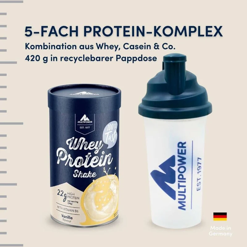 14 Portionen (á 30g) Whey Vanille Proteinpulver (Artikel mit verkürzter Haltbarkeit)
