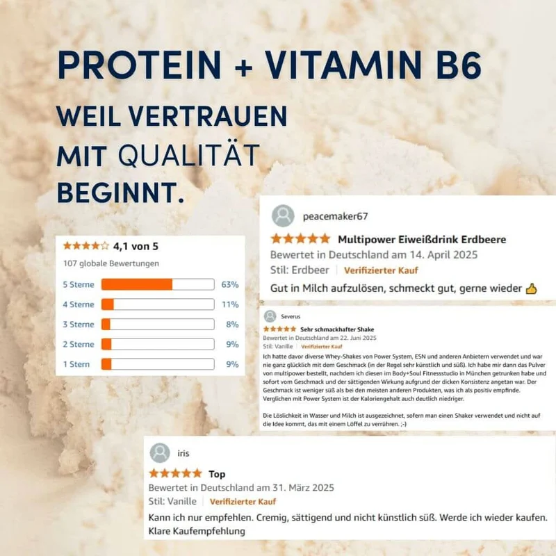 14 Portionen (á 30g) Whey Vanille Proteinpulver (Artikel mit verkürzter Haltbarkeit)