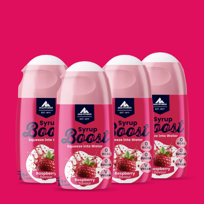 Himbeer Getränkesirup ohne Zucker | Syrup Boost Probierpaket (4x65ml)